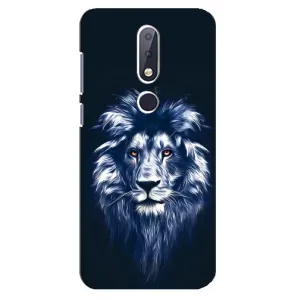 Чохол з картинкою ЛЕВ для Nokia 6.1 Plus (VPrint) (Синій Лев)