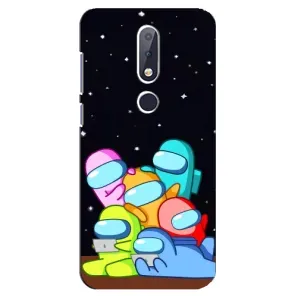 Чохли Амонг Ас для Nokia 6.1 Plus (AlphaPrint) (Скіни в космосі)