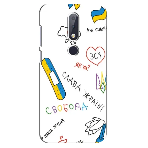 Чехол с принтом «Стикер» для Nokia 6.1 Plus