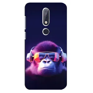 Чохол з Мавпами Nokia 6.1 Plus - (AlphaPrint) (Стильна мавпа)