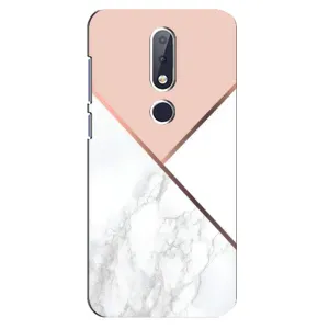 Мраморний чехол на Nokia 6.1 Plus (VPrint) (Тройний мрамор)