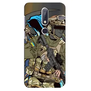 Чехлы с картинкой ЗСУ для Nokia 6.1 Plus (AlphaPrint) (Воїн ЗСУ)