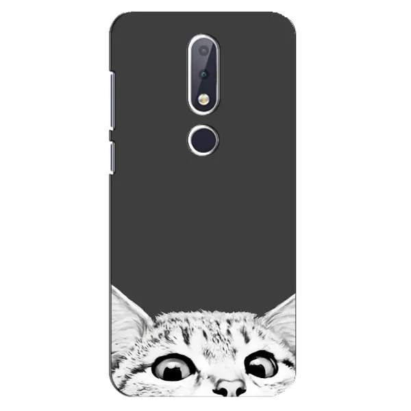 Чохол з принтом «Виглядає котик» для Nokia 6.1 Plus