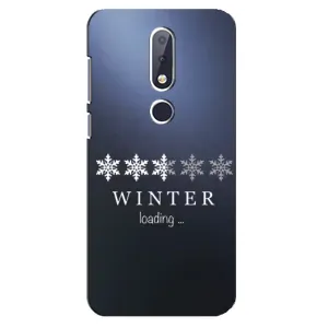Зимні Чохли для Нокіа 6,1 Плюс - прозорий фон (Winter loading)