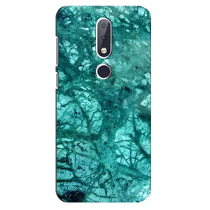 Мраморний чехол на Nokia 6.1 Plus (VPrint) (Зелений мрамор)