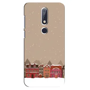 Новорічні, Святкові Чохли для Nokia 6.1 Plus - 2024 год (Зимове місто)