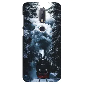 Новорічні, Святкові Чохли для Nokia 6.1 Plus - 2024 год (Зимовий потяг)
