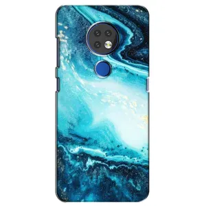 Мраморний чехол на Nokia 6.2 (2019) (VPrint) (Блакитний мрамор)