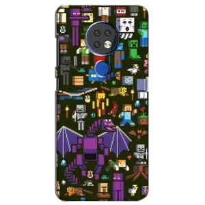 Чохол Майнкрафт на Nokia 6.2 (2019) (AlphaPrint) Minecraft (Колаж Майнкрафт)