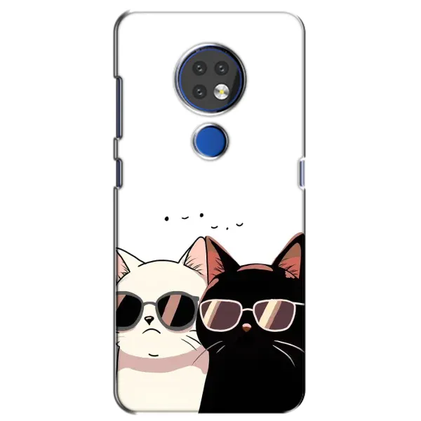 Чохол з принтом «Коти в окулярах» для Nokia 6.2 (2019)