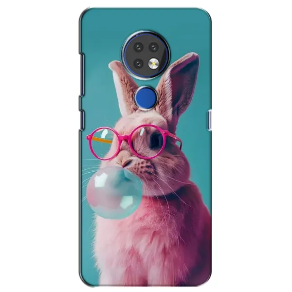 Чохол з принтом «Кролик в окулярах» для Nokia 6.2 (2019)