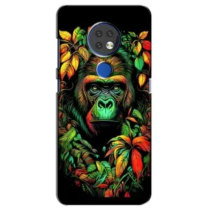 Чохол з Мавпами Nokia 6.2 (2019) - (AlphaPrint) (Мавпа в квітах)