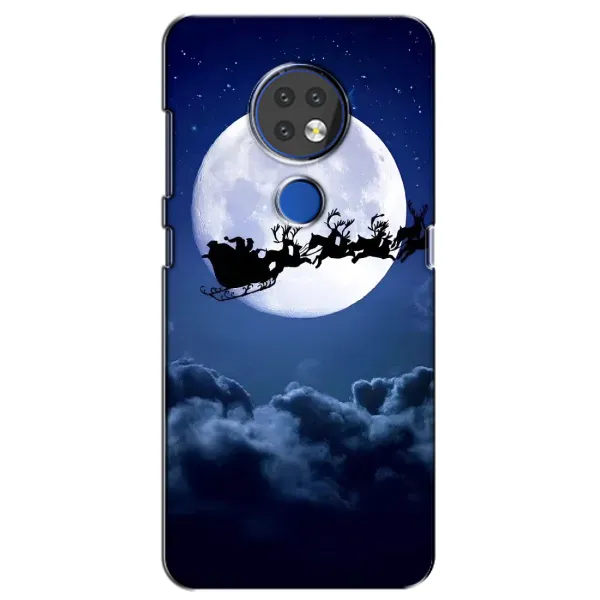 Чехол с принтом «Санта - луна» для Nokia 6.2 (2019)