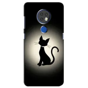 Чохол з принтом для Nokia 6.2 (2019) (AlphaPrint) Модні коти (Силует котика)