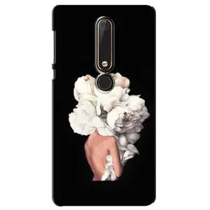 Чехлы (ART) Цветы на Nokia 6 2018 (VPrint) (Білі квіти)