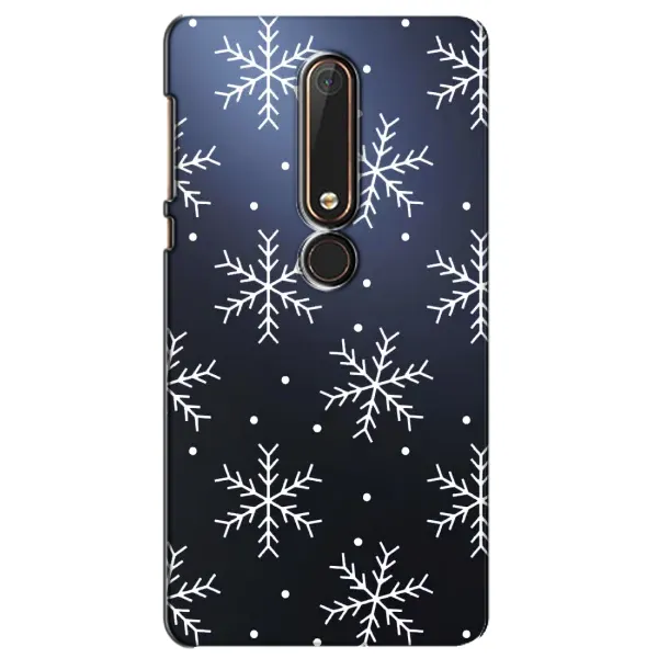 Чехол с принтом «Белые снежинки» для Nokia 6 2018