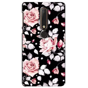 Чохли з квітами для Nokia 6 2018 (VPrint) (Квіти на чорному)