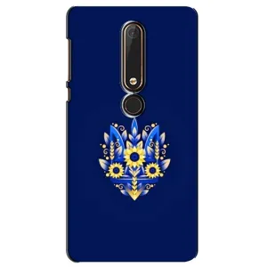 Чохли для Nokia 6 2018 Укр. Символіка (AlphaPrint) (Квітковий Герб)