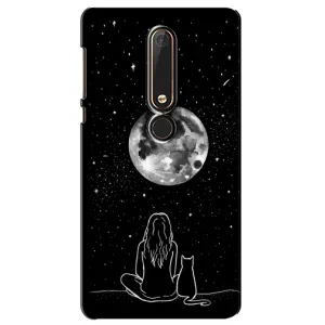Чехол с принтом «Девушка с котом» для Nokia 6 2018