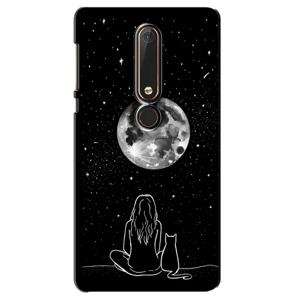 Чехол с принтом «Девушка с котом» для Nokia 6 2018 Чехол с принтом «Девушка с котом» для Nokia 6 2018