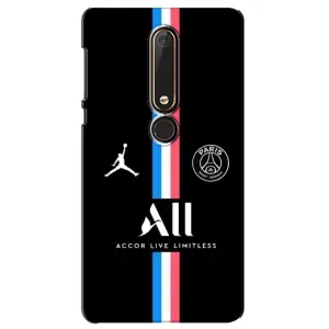 Чохли PSG для Nokia 6 2018 (AlphaPrint) (футболка ПСЖ)