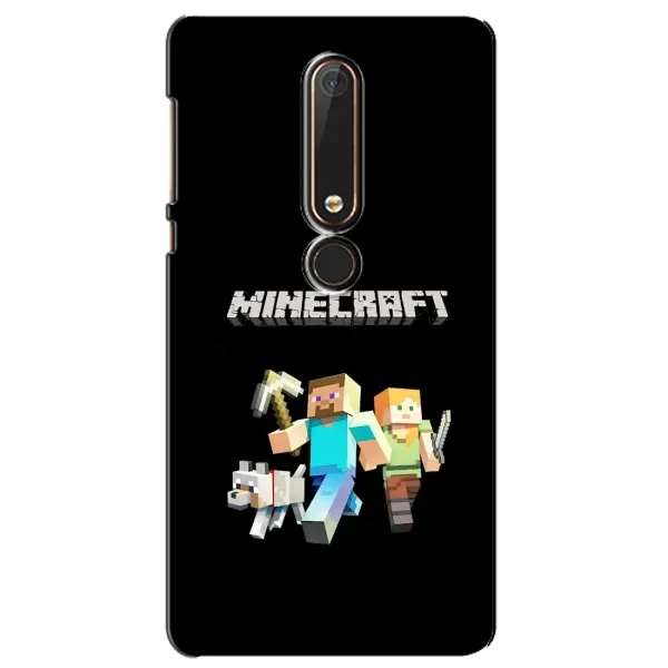 Чохол з принтом «герої Minecraft» для Nokia 6 2018