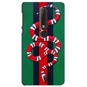 Чохли  GUCCI для Нокіа 6 2018 (AlphaPrint) (Gucci змія)