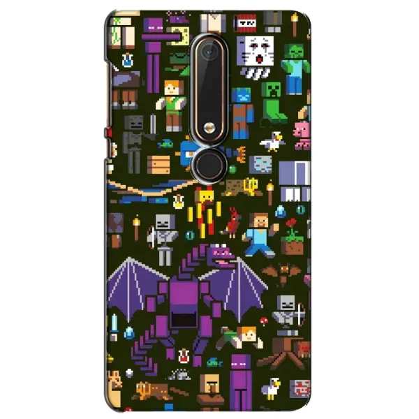 Чохол з принтом «Колаж Майнкрафт» для Nokia 6 2018