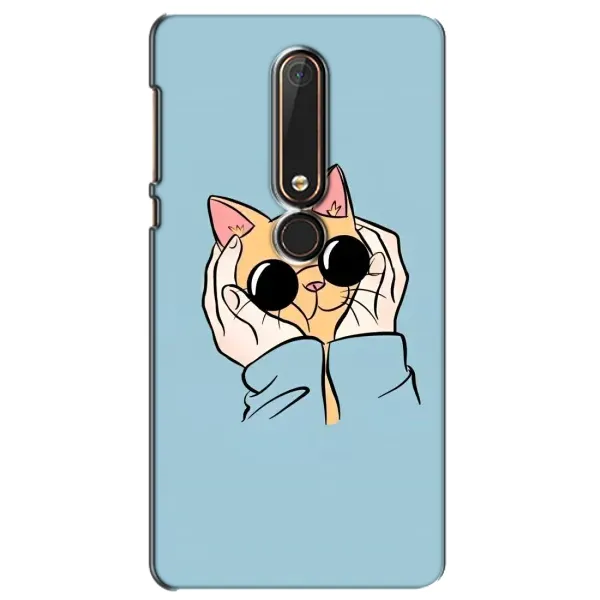 Чохол з принтом «Котик в окулярах» для Nokia 6 2018