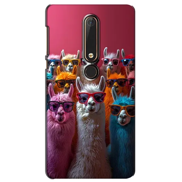 Чехол с принтом «Ламы в очках» для Nokia 6 2018