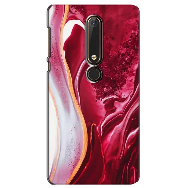 Чохол з принтом «Мрамор червоний» для Nokia 6 2018
