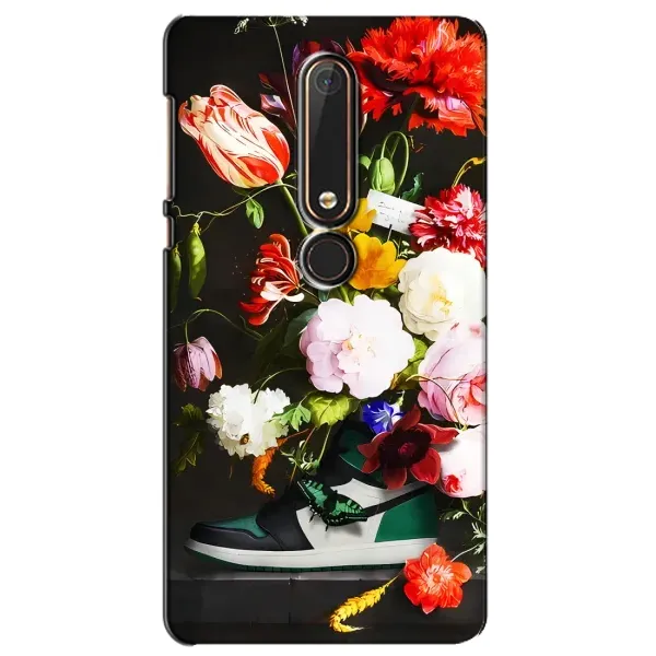 Чехол с принтом «Nike цветы» для Nokia 6 2018
