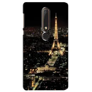 Чохол Ейфелева Вежа Nokia 6 2018 - (AlphaPrint) (Нічний Париж)