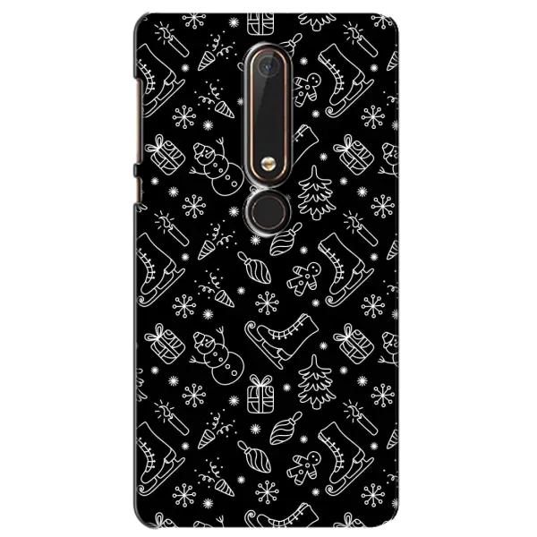 Чохол з принтом «Новорічний фон» для Nokia 6 2018