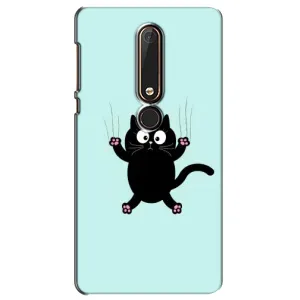 Чохол з принтом для Nokia 6 2018 (AlphaPrint) Модні коти (Падаючий кіт)