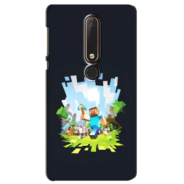 Чохол з принтом «персонажі Minecraft» для Nokia 6 2018