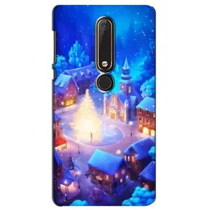 Різдвяні Чохли для Nokia 6 2018 (VPrint) (Різдвяне місто)