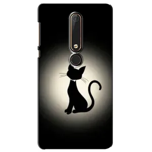 Чохол з принтом для Nokia 6 2018 (AlphaPrint) Модні коти (Силует котика)