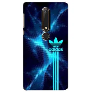 Чохли Адидас для Nokia 6 2018 (AlphaPrint) (Синій Адідас)