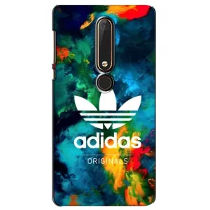 Чохли Адидас для Nokia 6 2018 (AlphaPrint) (Яскравий Адідас)