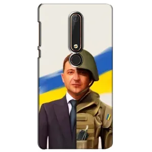 Чохол для Nokia 6 2018 (AlphaPrint - с принтом Зеленського) (Зеленский солдат)