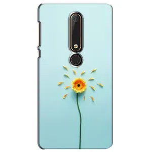 Чохли з квітами для Nokia 6 2018 (VPrint) (Жовта квітка)