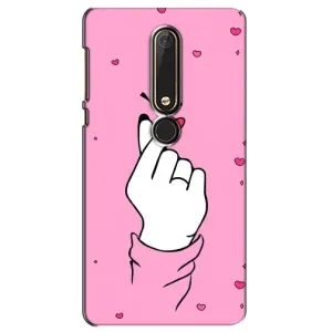 Чохол з принтом для Nokia 6 2018 (AlphaPrint - Знак сердечка) (Знак Love)