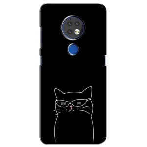 Чехол с рисунком кот на Nokia 7.2 (Равнодушный кот)