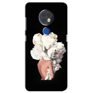 Чехлы (ART) Цветы на Nokia 7.2 (VPrint) (Білі квіти)
