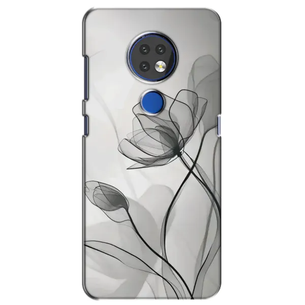 Чехол с принтом «Черные цветы» для Nokia 7.2 Чехол с принтом «Черные цветы» для Nokia 7.2