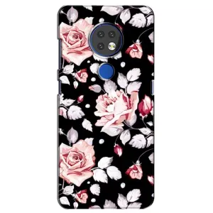 Чохли з квітами для Nokia 7.2 (VPrint) (Квіти на чорному)