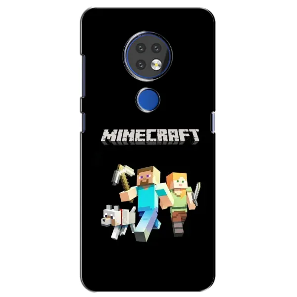 Чохол з принтом «герої Minecraft» для Nokia 7.2