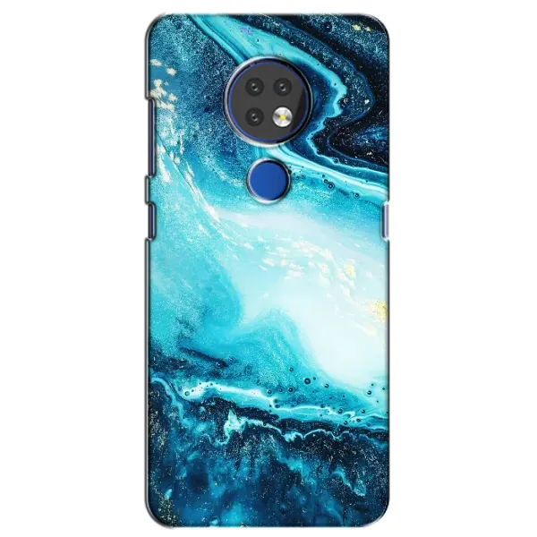 Чохол з принтом «Блакитний мрамор» для Nokia 7.2