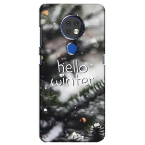 Новогодние, Праздничные Чехлы для Nokia 7.2 - 2024 год (Hello winter)
